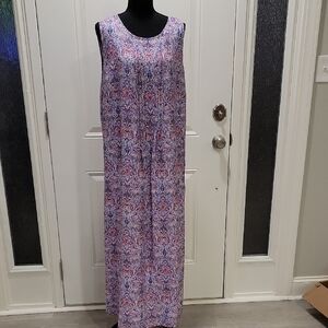 J. Jill Multicolor Sleeveless Maxi Dress